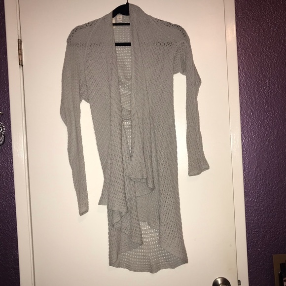 Frenchi Gray knit open sweater - Picture 3 of 5